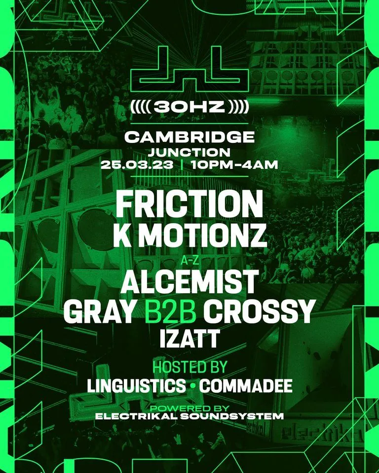 DnB Allstars x 30Hz: Cambridge poster