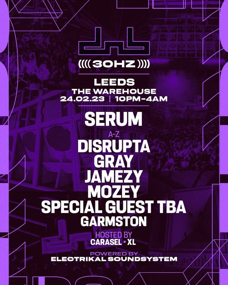 DnB Allstars x 30Hz: Leeds poster