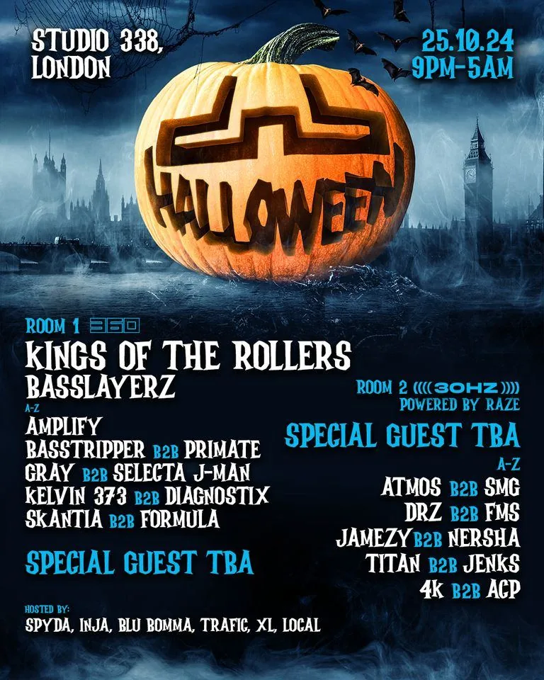 DnB Allstars Halloween: London poster