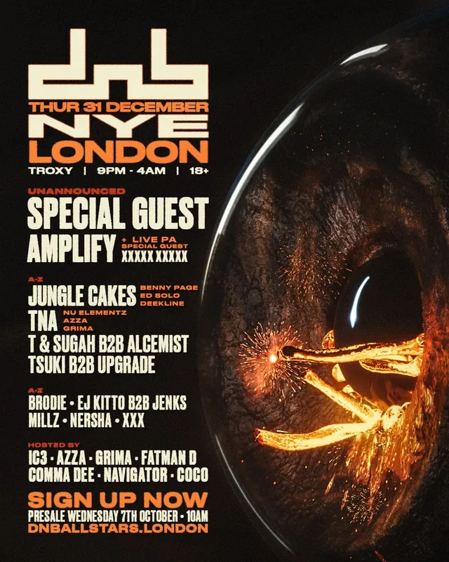 DnB Allstars NYE: London poster