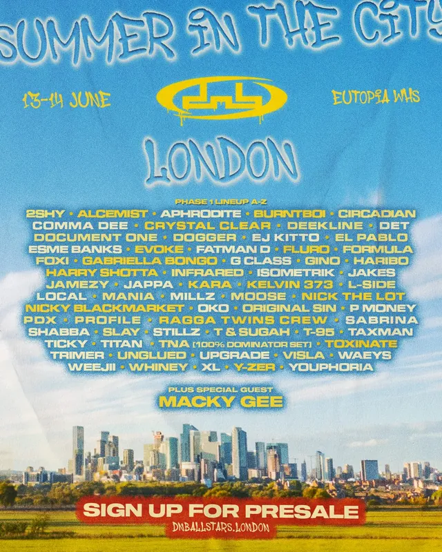 DnB Allstars Summer in the City: London poster
