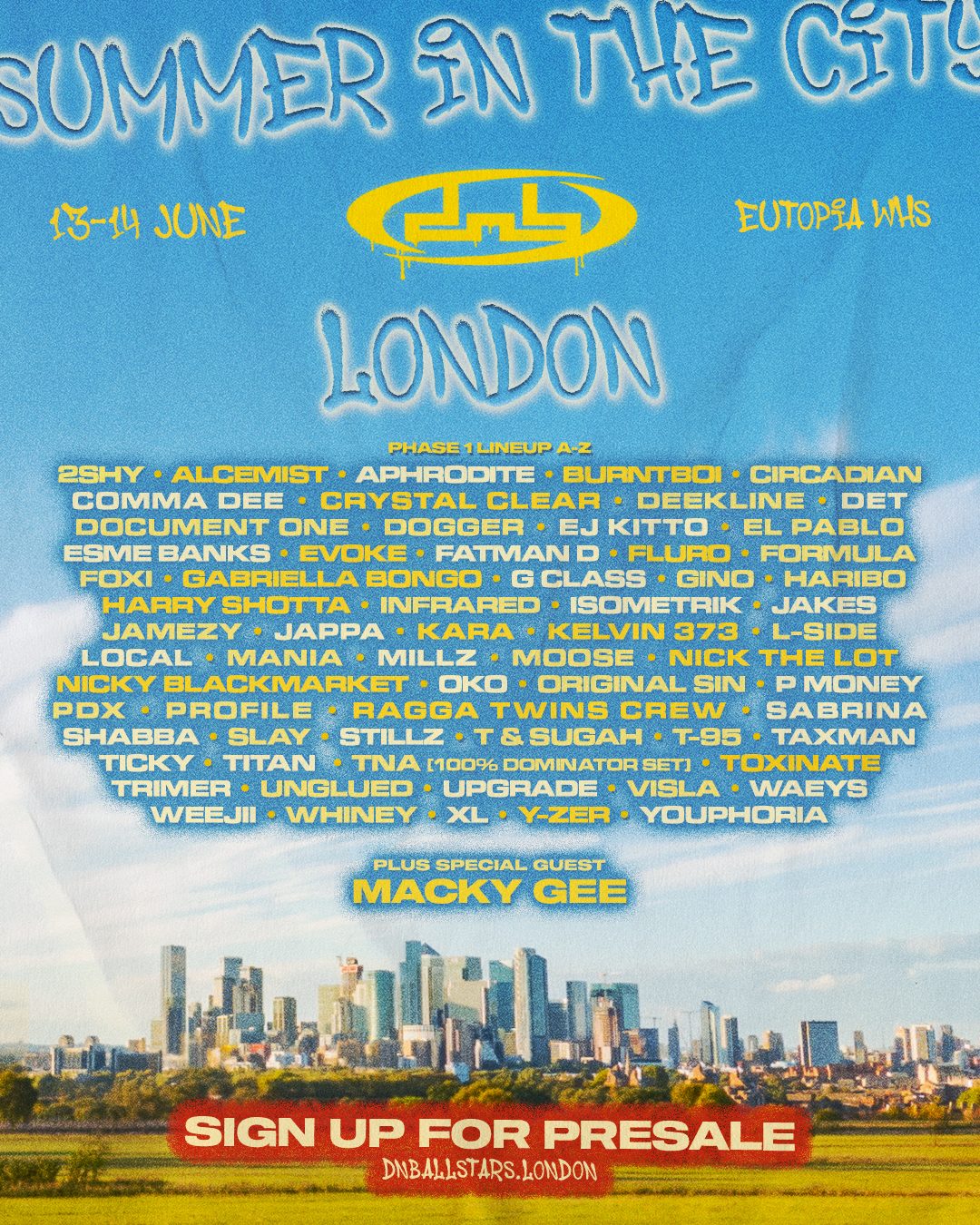 DnB Allstars Summer in the City: London poster